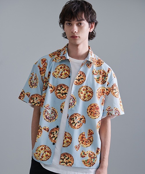 セール】Revo. 総柄アソート セミオープンカラー半袖シャツ（シャツ