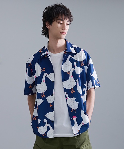 Revo. 総柄アソート セミオープンカラー半袖シャツ（シャツ/ブラウス）｜Revo.（レボ）