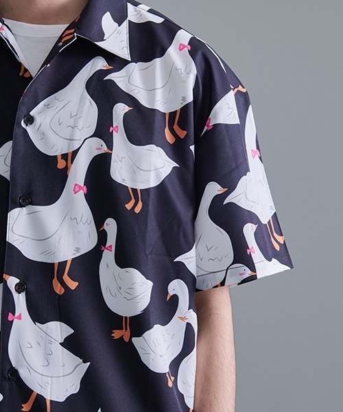 セール】Revo. 総柄アソート セミオープンカラー半袖シャツ（シャツ