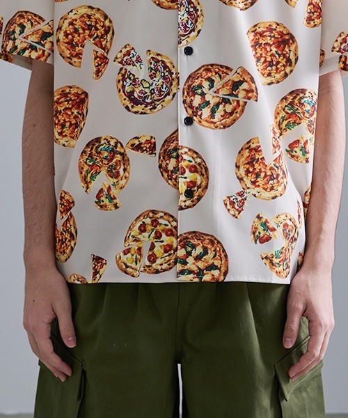 セール】Revo. 総柄アソート セミオープンカラー半袖シャツ（シャツ