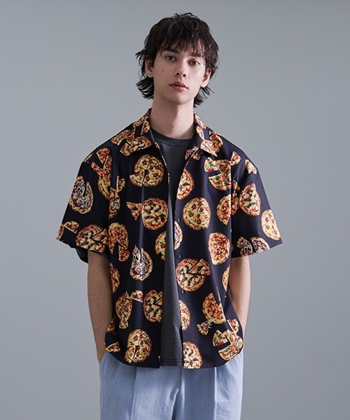 セール】Revo. 総柄アソート セミオープンカラー半袖シャツ（シャツ