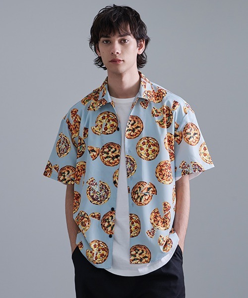 セール】Revo. 総柄アソート セミオープンカラー半袖シャツ（シャツ