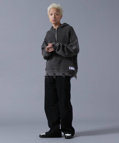 DANKE SCHON(ダンケシェーン)の「【WEB&DEPOT限定】DankeSchon/ダンケシェーン/TACK SWEAT PANTS(スウェットパンツ・メンズ・ホワイト系2/ブラック/グレー・L/S/M)」の5枚目の写真