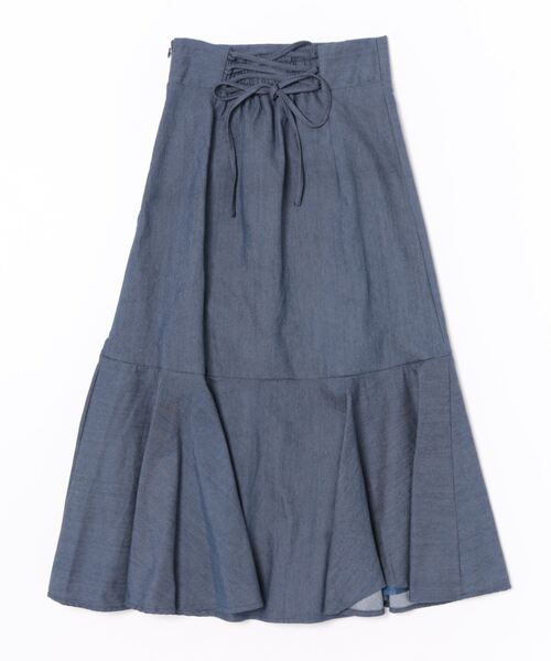 SWINGLE（スウィングル）の「切替デニムマーメイドスカート（スカート・レディース・ブルー/ブラック/ライトベージュ・FREE）」の14枚目の写真