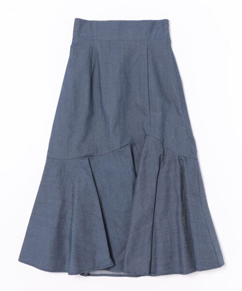 SWINGLE（スウィングル）の「切替デニムマーメイドスカート（スカート・レディース・ブルー/ブラック/ライトベージュ・FREE）」の13枚目の写真