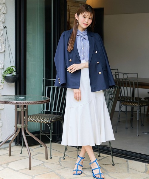 SWINGLE（スウィングル）の「切替デニムマーメイドスカート（スカート・レディース・ブルー/ブラック/ライトベージュ・FREE）」の20枚目の写真