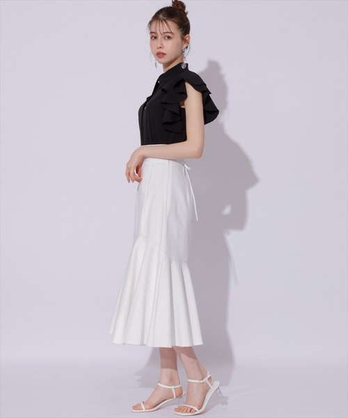 SWINGLE（スウィングル）の「切替デニムマーメイドスカート（スカート・レディース・ブルー/ブラック/ライトベージュ・FREE）」の6枚目の写真