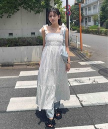 AS KNOW AS plus | ◎2WAYリボンティアードキャミワンピース(ワンピース)