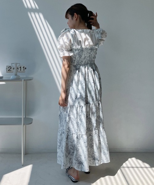 AS KNOW AS plus（アズノゥアズプラス）の「◎2WAYリボンティアードキャミワンピース（ワンピース・レディース・ブラック系/チェック/サックスブルー/アイボリー系/ブラック/ピンク系・FREE）」の22枚目の写真