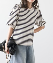 ボリュームスリーブボーダーTシャツ