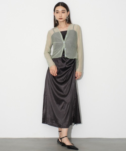 SEN TOKYO（セントーキョー）の「絶妙な透け感がおしゃれ。シフォンショートカーディガン（カーディガン/ボレロ・レディース・ブルー/ホワイト/グリーン/ピンク・FREE）」の16枚目の写真