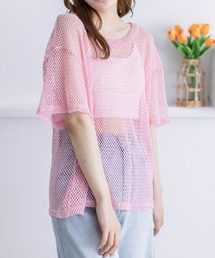 clear | ロング丈メッシュトップス≪2024SS新作≫(Tシャツ/カットソー)