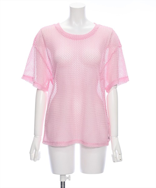 clear（クリア）の「ロング丈メッシュトップス［大人 カジュアル レイヤード］≪再入荷≫（Tシャツ/カットソー・レディース・グリーン/ピンク/ブラック/アイボリー・F）」の19枚目の写真