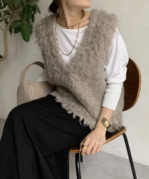 DouDou | シャギーニットベスト(ニット/セーター)