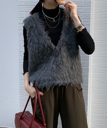 DouDou | シャギーニットベスト(ニット/セーター)