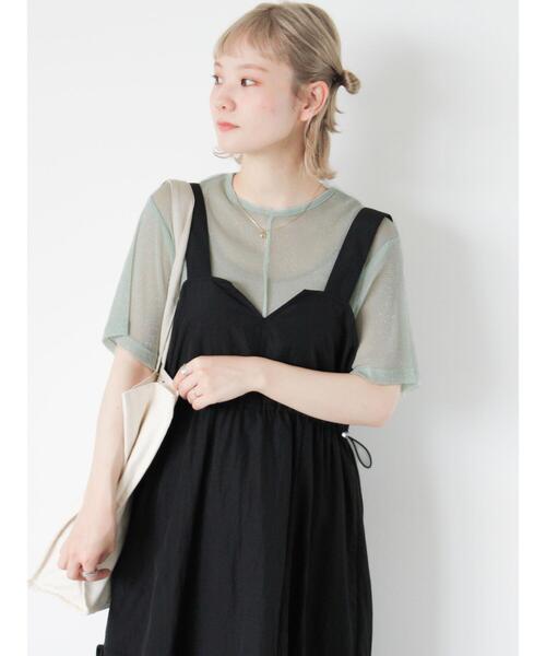 ehka sopo(エヘカソポ)の「ドロストジャンスカ(ワンピース・レディース・ベージュ/ブラック/グリーン・F)」の21枚目の写真