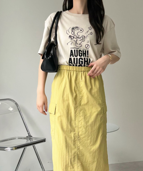 最終値下げ！【新品タグ付き】アズノウアズ×ピーナッツ　スヌーピーパンツ　ワイド セール】【PEANUTS/SNOOPY】別注 ピーナッツ スヌーピー 「AUGH