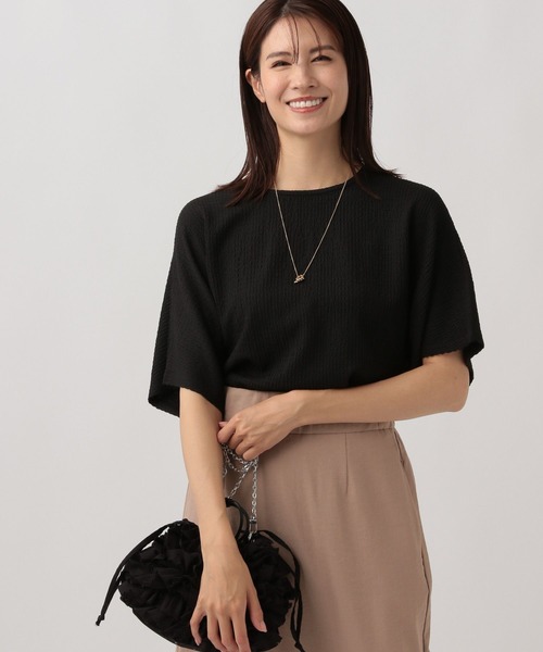 Elura（エルーラ）の「ふくれゆるプルオーバー/131557（Tシャツ/カットソー・レディース・オフホワイト/ブラック/イエロー・FREE）」の2枚目の写真