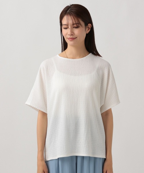 Elura（エルーラ）の「ふくれゆるプルオーバー/131557（Tシャツ/カットソー・レディース・オフホワイト/ブラック/イエロー・FREE）」の13枚目の写真