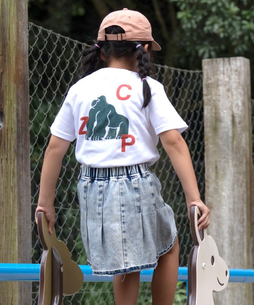 ZOZO（ゾゾ）の「【千葉市動物公園×ZOZO】アニマルキッズTシャツ（Tシャツ/カットソー・キッズ・ブラック/グレー/ホワイト×グリーン/ホワイト×ピンク・90/110/130）」の20枚目の写真