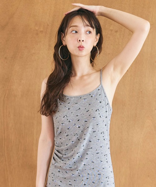 セール】【WEB限定セール】カップ付き花柄キャミワンピース