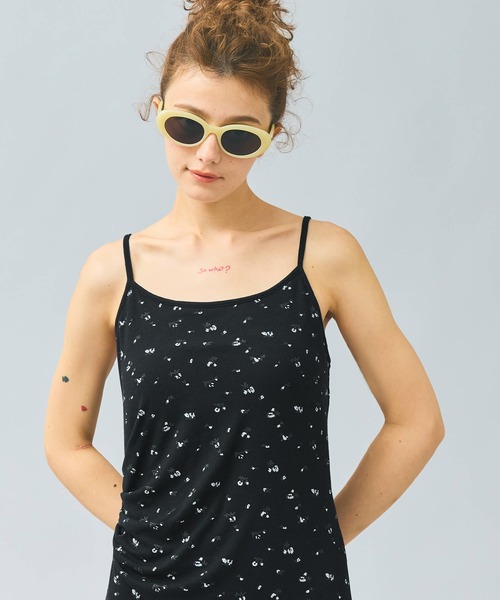 coca(coca)(コカ)の「【WEB限定セール】カップ付き花柄キャミワンピース(ワンピース・レディース・ブラック/グレー・L/M)」の9枚目の写真
