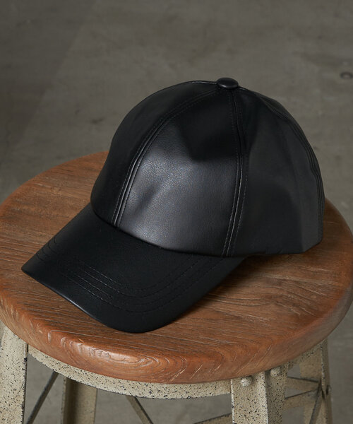 RAY CASSIN（レイカズン）の「レザーキャップ（キャップ・レディース・アイボリー/ブラック・FREE）」の6枚目の写真