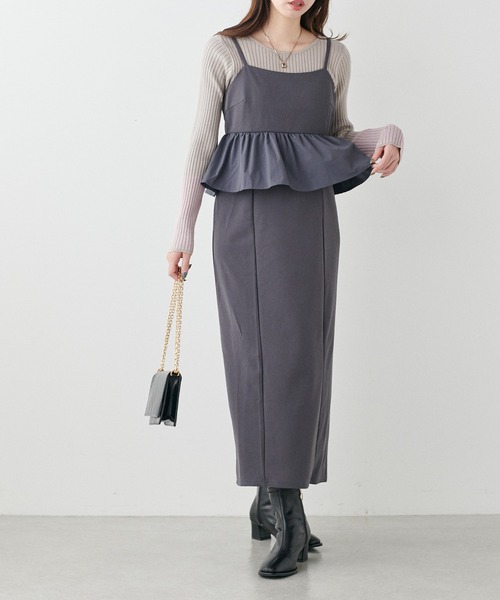 natural couture（ナチュラルクチュール）の「袖口配色リブニットプルオーバー（ニット/セーター・レディース・ブラック/アイボリー/グレイッシュベージュ/ミント/ラベンダー/ネイビー・FREE）」の22枚目の写真