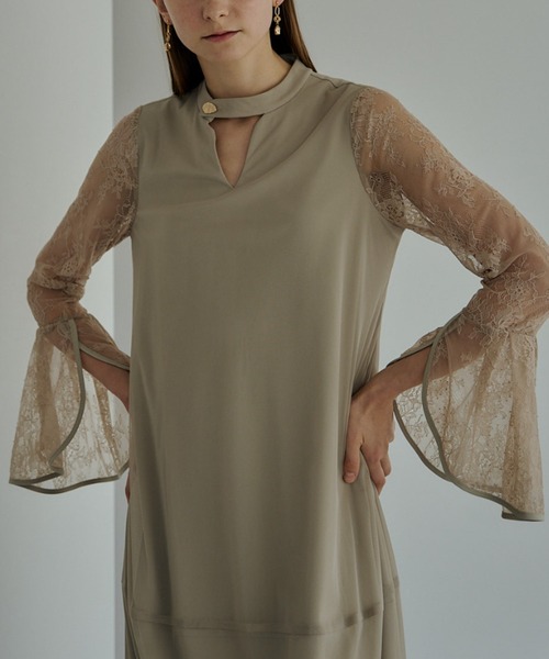 セール】Oval silhoette bell sleeve dress（ドレス）｜LE'RURE