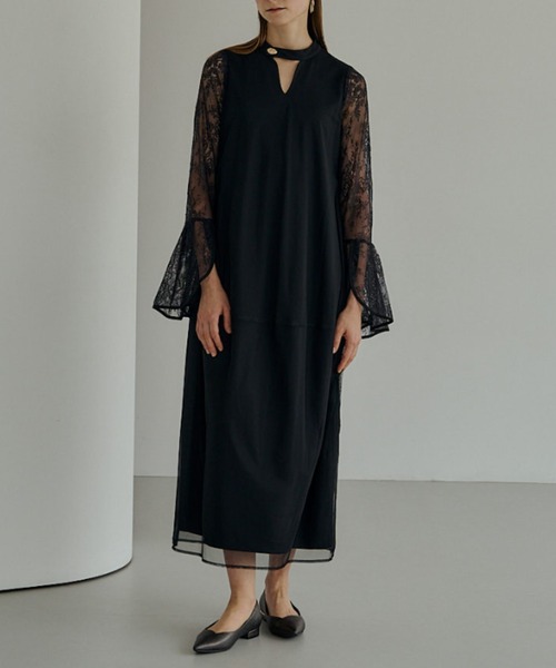 セール】Oval silhoette bell sleeve dress（ドレス）｜LE'RURE