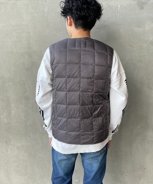 TAION（タイオン）の「【WEB限定】[TAION/タイオン] Vネック インナーダウンベスト（ダウンベスト・レディース・カーキ/グレー/オリーブ/ライトグレー/ブラック・XL/L/M）」の16枚目の写真
