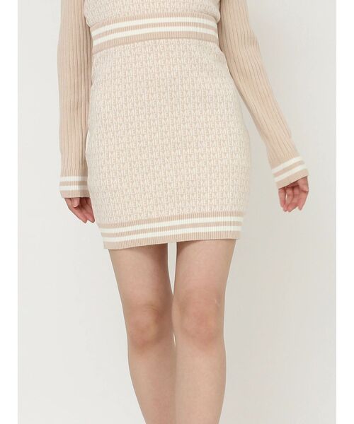 EATME（イートミー）の「EMロゴニットタイトスカート（セットアップ可能）（スカート・レディース・ベージュ/ブラック/ピンク・FREE）」の14枚目の写真