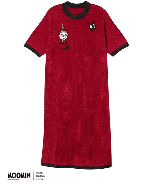 【セール】【MOOMIN × une nana cool 】なめらかふわふわワンピース（ルームワンピース）｜une nana cool（ウンナナクール）