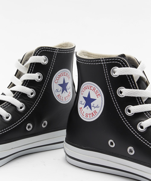 converse コンバース LEATHER ALL STAR HI レザー オールスター ハイ BLACK