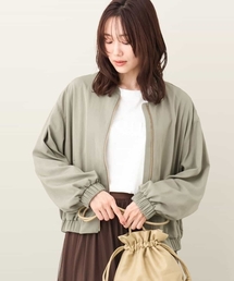 MK MICHEL KLEIN | 2024AW/シボツイルMA-1ブルゾン/洗える(ブルゾン)