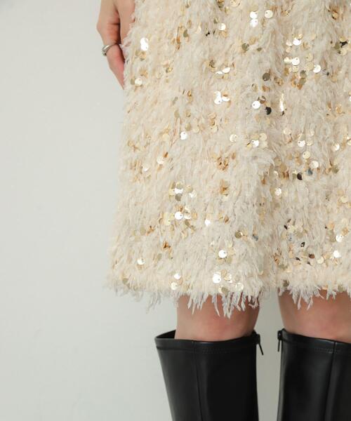 新品 crayme フリンジスパンコールスカート セール】スパンコールフリンジスカート（スカート）｜SENSE OF PLACE
