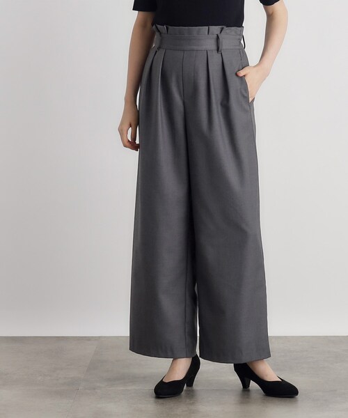 grove（グローブ）の「◆くるみバックルワイドパンツ（その他パンツ・レディース・ダークグレー/ブラック・01/02/03/04/05）」の4枚目の写真