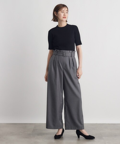 grove（グローブ）の「◆くるみバックルワイドパンツ（その他パンツ・レディース・ダークグレー/ブラック・01/02/03/04/05）」の6枚目の写真