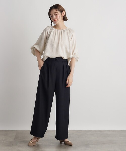 grove（グローブ）の「◆くるみバックルワイドパンツ（その他パンツ・レディース・ダークグレー/ブラック・01/02/03/04/05）」の10枚目の写真