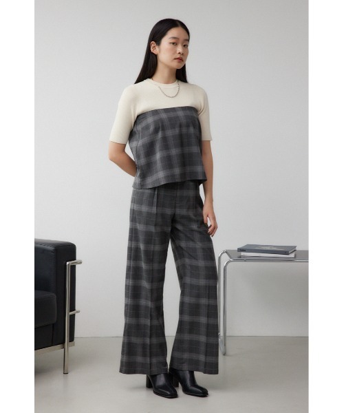 AZUL by moussy(アズールバイマウジー)の「ビスチェセットパンツ(スラックス・レディース・ブラック/グレー/ブラック系その他・SMALL/MEDIUM)」の5枚目の写真