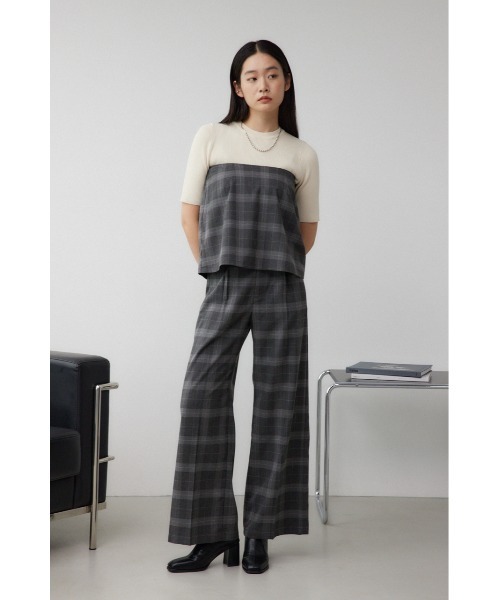 AZUL by moussy(アズールバイマウジー)の「ビスチェセットパンツ(スラックス・レディース・ブラック/グレー/ブラック系その他・SMALL/MEDIUM)」の6枚目の写真