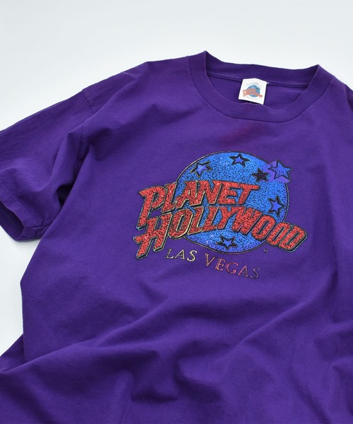 VINTAGE(ヴィンテージ)の「【ヴィンテージ古着】90’s PLANET HOLLYWOOD ロゴ Tシャツ(Tシャツ/カットソー・メンズ・パープル・X-LARGE)」の1枚目の写真