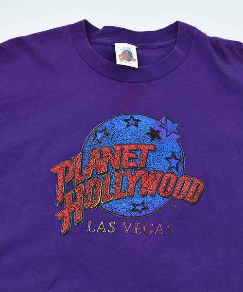 VINTAGE(ヴィンテージ)の「【ヴィンテージ古着】90’s PLANET HOLLYWOOD ロゴ Tシャツ(Tシャツ/カットソー・メンズ・パープル・X-LARGE)」の4枚目の写真