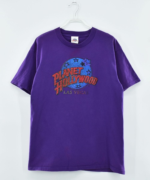 VINTAGE(ヴィンテージ)の「【ヴィンテージ古着】90’s PLANET HOLLYWOOD ロゴ Tシャツ(Tシャツ/カットソー・メンズ・パープル・X-LARGE)」の2枚目の写真