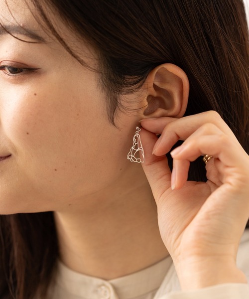 世界の名画シリーズモチーフ ピアス【韓国製】（ピアス（両耳用