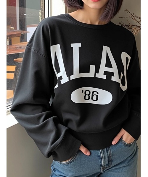 Edit Sheen（エディットシーン）の「ロゴプリントスウェット（スウェット・レディース・チャコールグレー/ブラック/ライトグレー・M）」の2枚目の写真