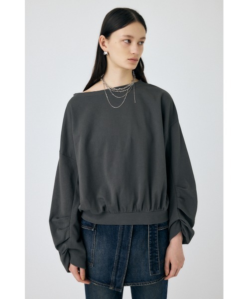 MOUSSY(マウジー)の「OFF SHOULDER スウェット(スウェット・レディース・ホワイト/ライトブラック/ライトピンク・FREE)」の8枚目の写真