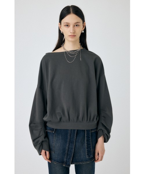 MOUSSY(マウジー)の「OFF SHOULDER スウェット(スウェット・レディース・ホワイト/ライトブラック/ライトピンク・FREE)」の9枚目の写真