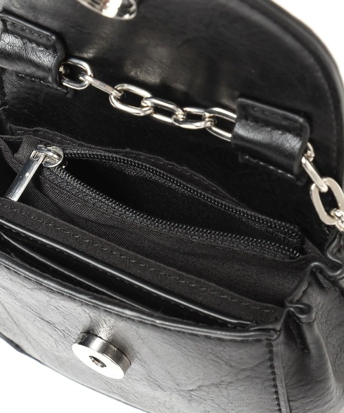 Heather(ヘザー)の「リボンミニショルダーBAG 203237(ショルダーバッグ・レディース・ブラック/シルバー/レッド・ONE SIZE)」の5枚目の写真