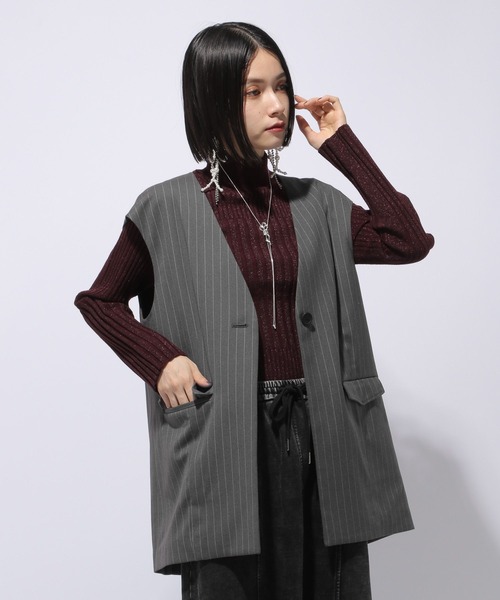 ハレ　2Pショートジャケット＊ジレ(HARE) HARE（ハレ）の「【WEB/一部店舗限定】2Pショートジャケット